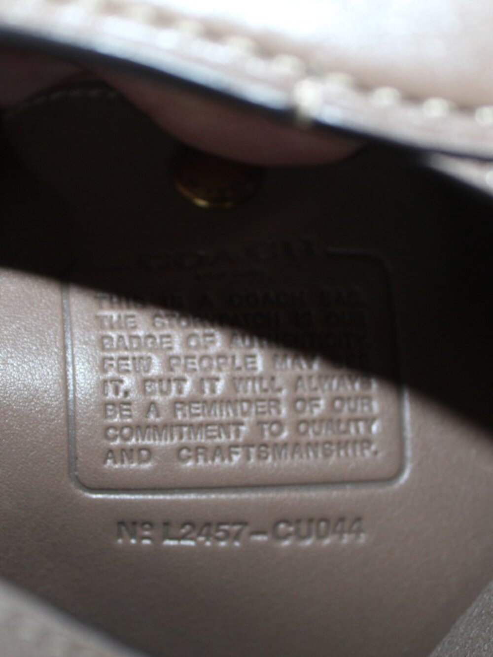 Coach Brooklyn 39 dark stone leather shoulder bag large genuine leather - Picture 10 of 16